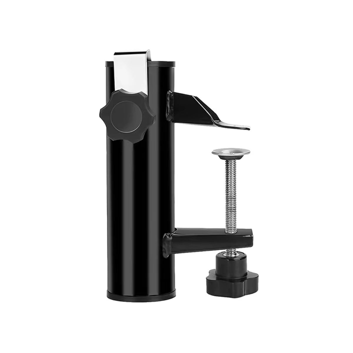 Parasollholder for balkong & terrasse med fleksibel klemme. Justerbar solskjerming for utemøbler.