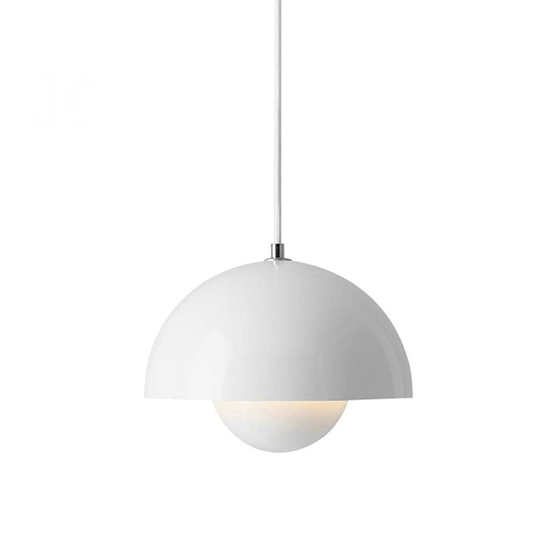 Minimalistisk soveromslampe, moderne pendellampe med ren blomsterpotte form.
