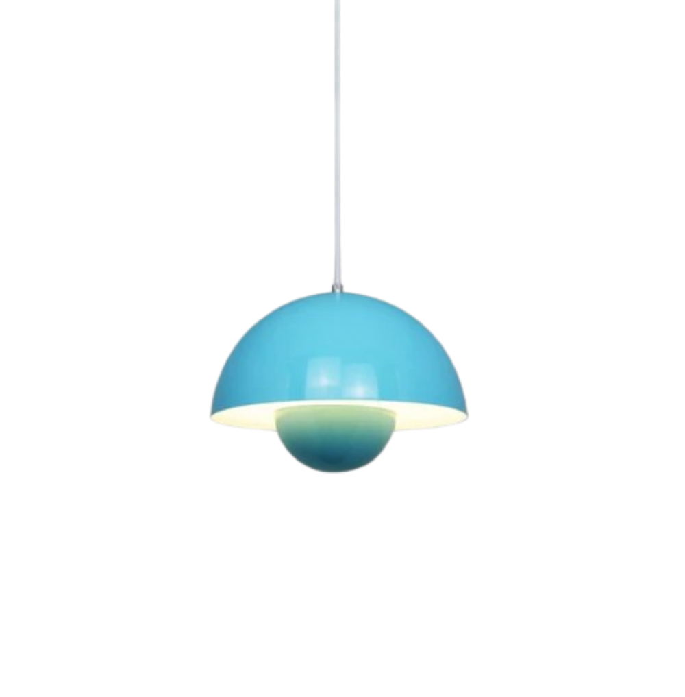 Trendy soveromslampe, taklampe med unikt blomsterpottepreg for stilfullt hjem.