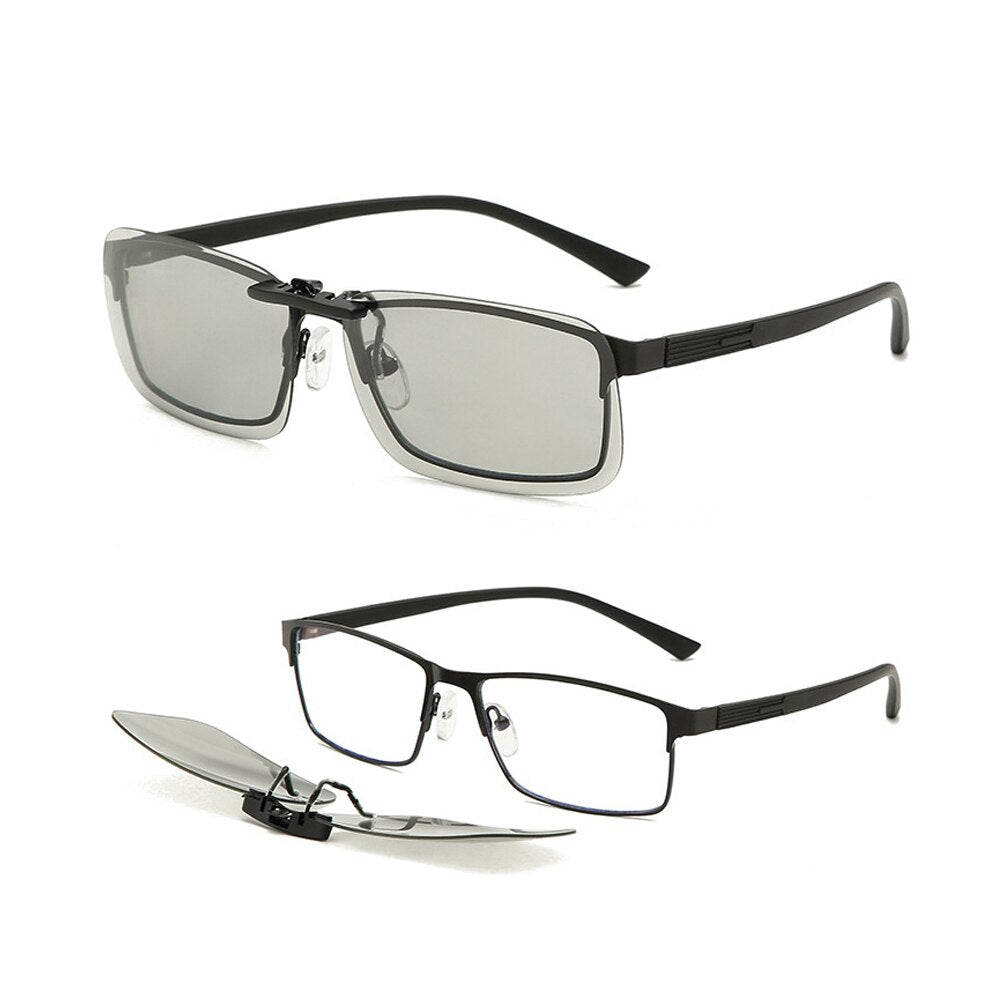 Polarisert klips-solbrille, unisex. Gir UV-beskyttelse og bedre syn, ideell for kjøring.