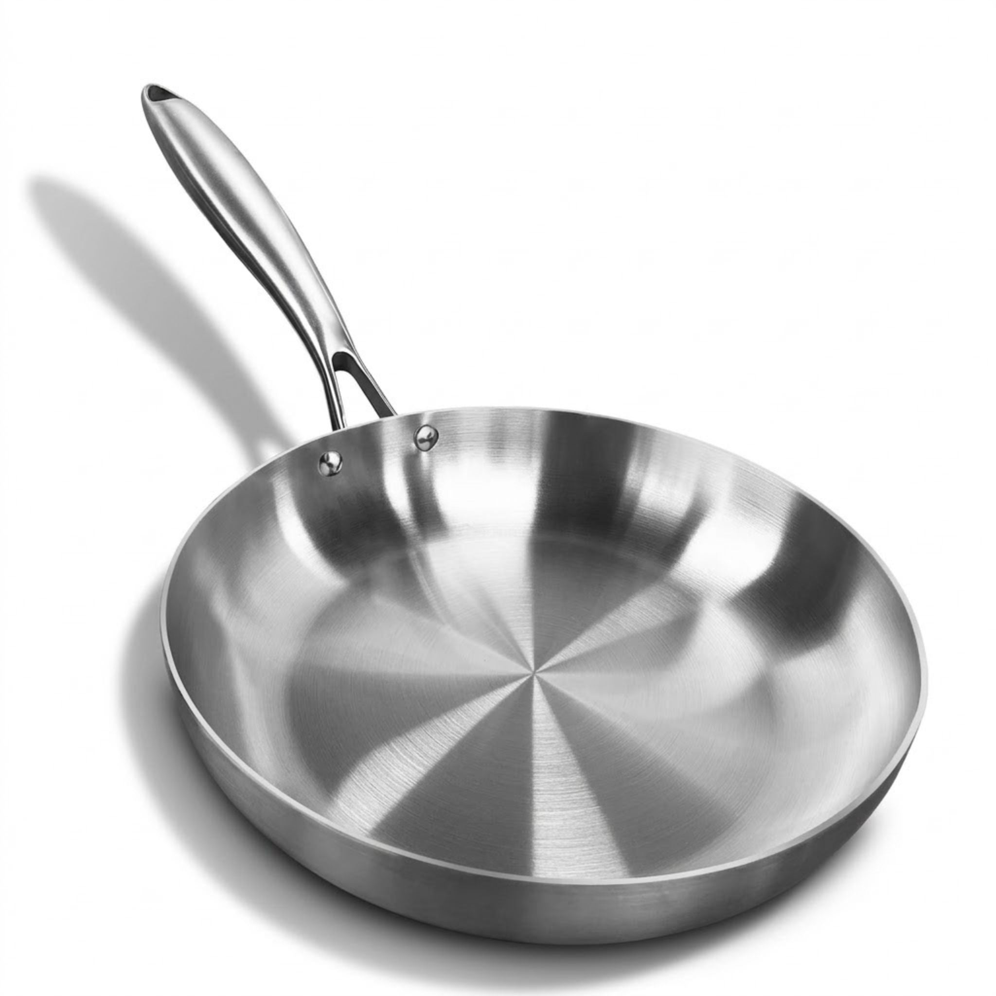 Premium stekepanne i stål med rask varmefordeling, perfekt for induksjon og sunn matlaging.
