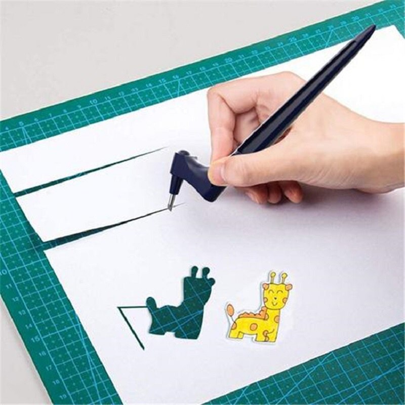 Ergonomisk roterende kniv for presisjonskutting i DIY, scrapbooking og modellfremstilling.