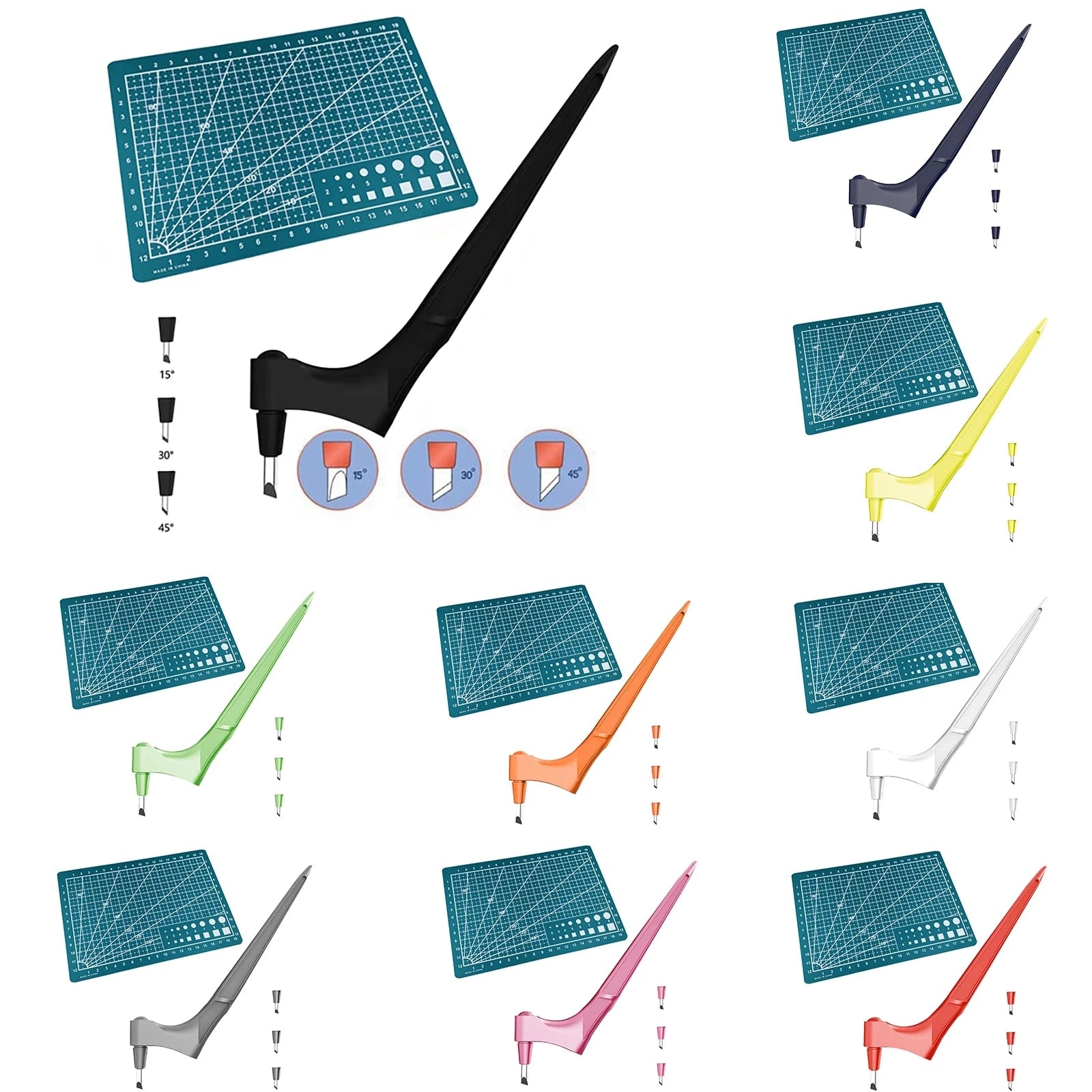 Håndverkskniv for scrapbooking og papirkutting. 360° roterende blad for detaljert og ren skjæring.