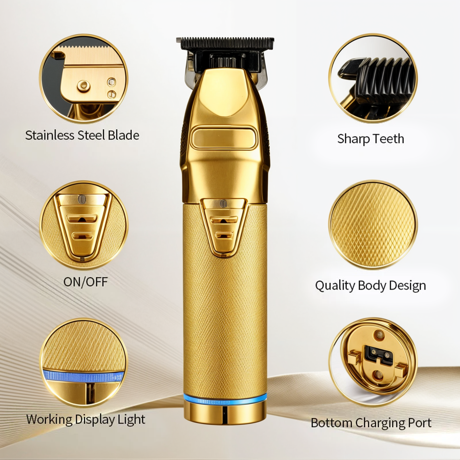 Essensiell hårklipper for menns grooming. Trådløs presisjonsmaskin for optimal hårpleie.