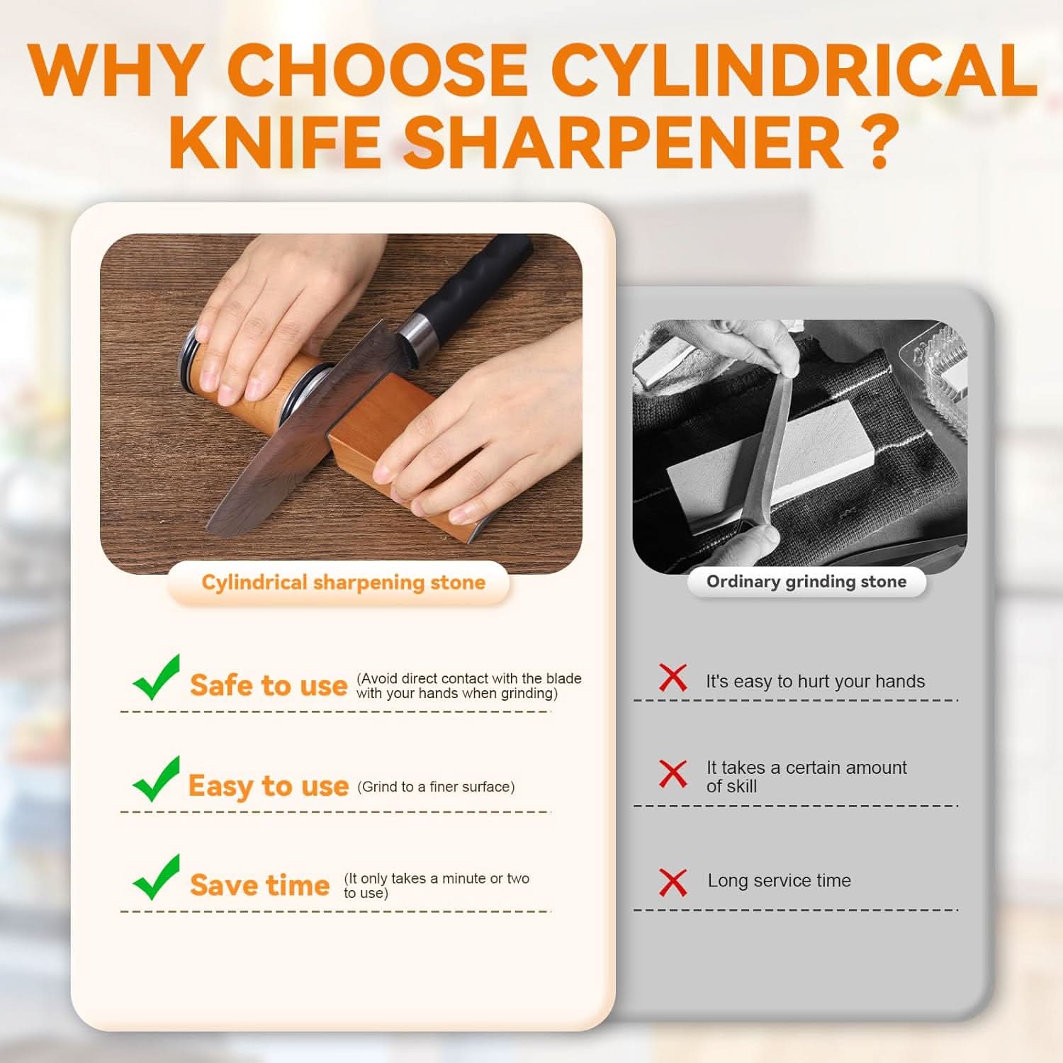 Skarpe kniver er enklere med denne effektive og enkle knivsliperen for matlaging.