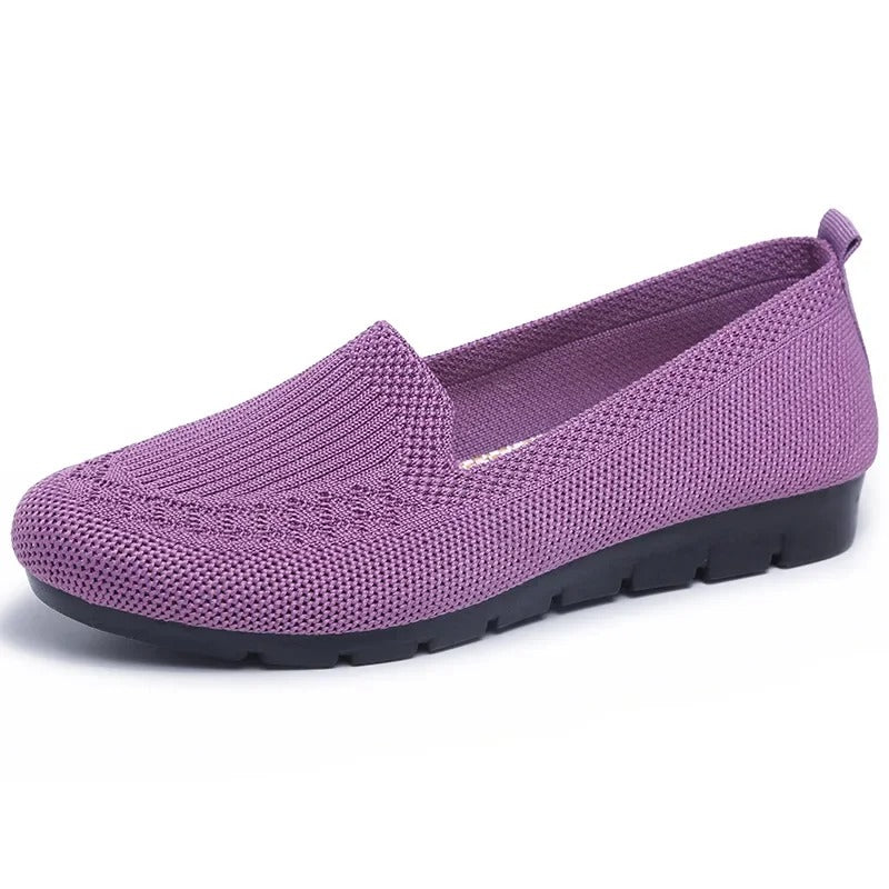 Stilige svarte loafers for kvinner, pustende og enkle slip-on, perfekt for avslappet stil.