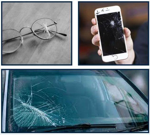 Høyteknologisk reparasjonssett for glass: harpiks og verktøy for usynlig reparasjon av bilglass.