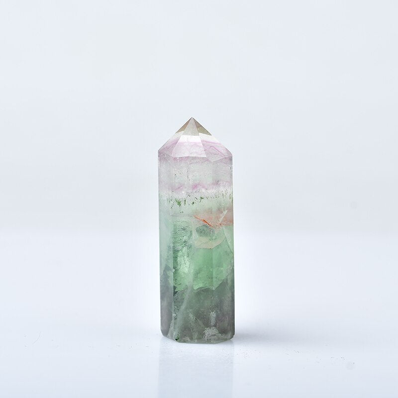 Naturlig regnbue fluoritt krystall tårn, utmerket for å fremme fokus og klarhet.