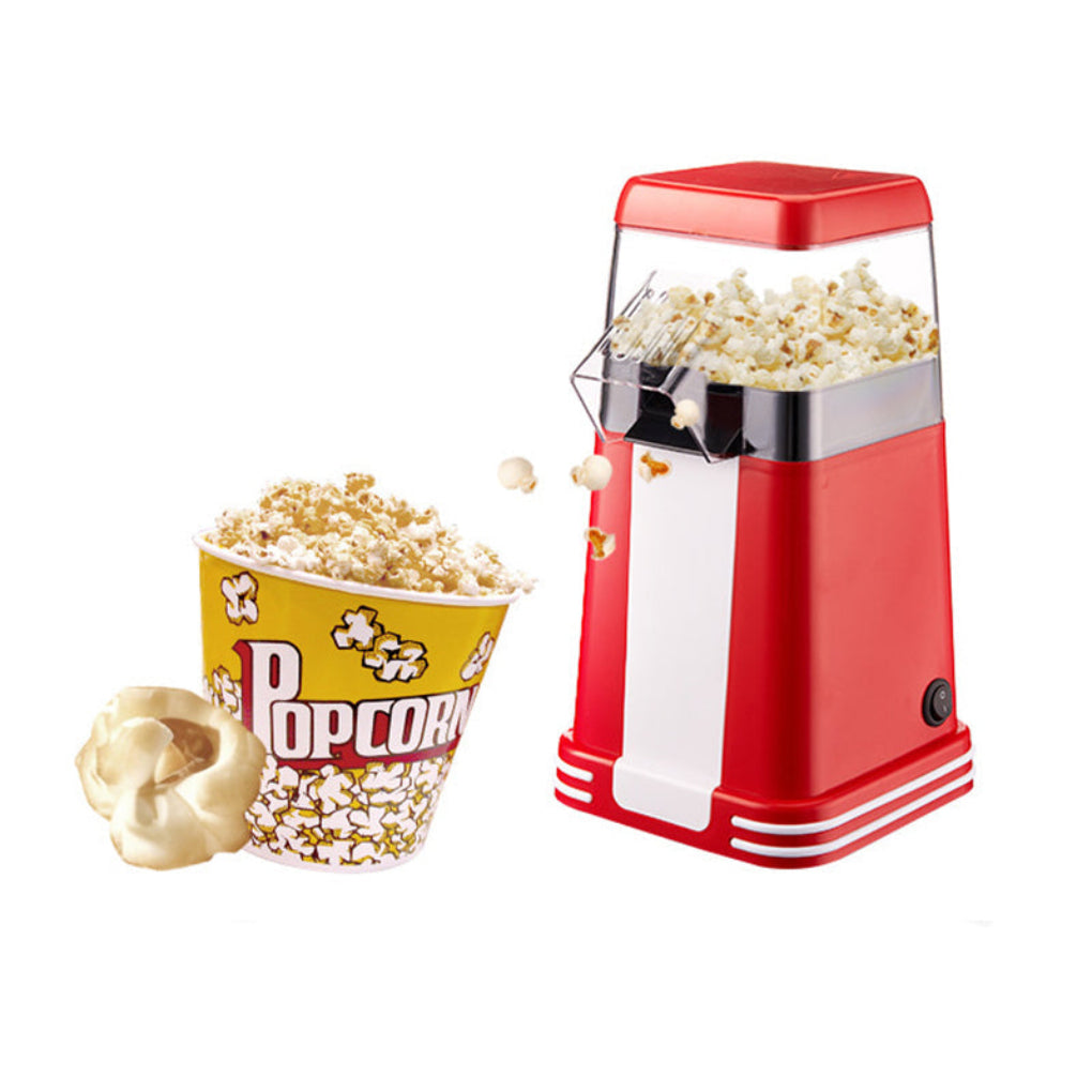 Kraftig 1200W elektrisk popcornmaskin i retrostil. Skap autentisk kinoopplevelse hjemme for hele familien.