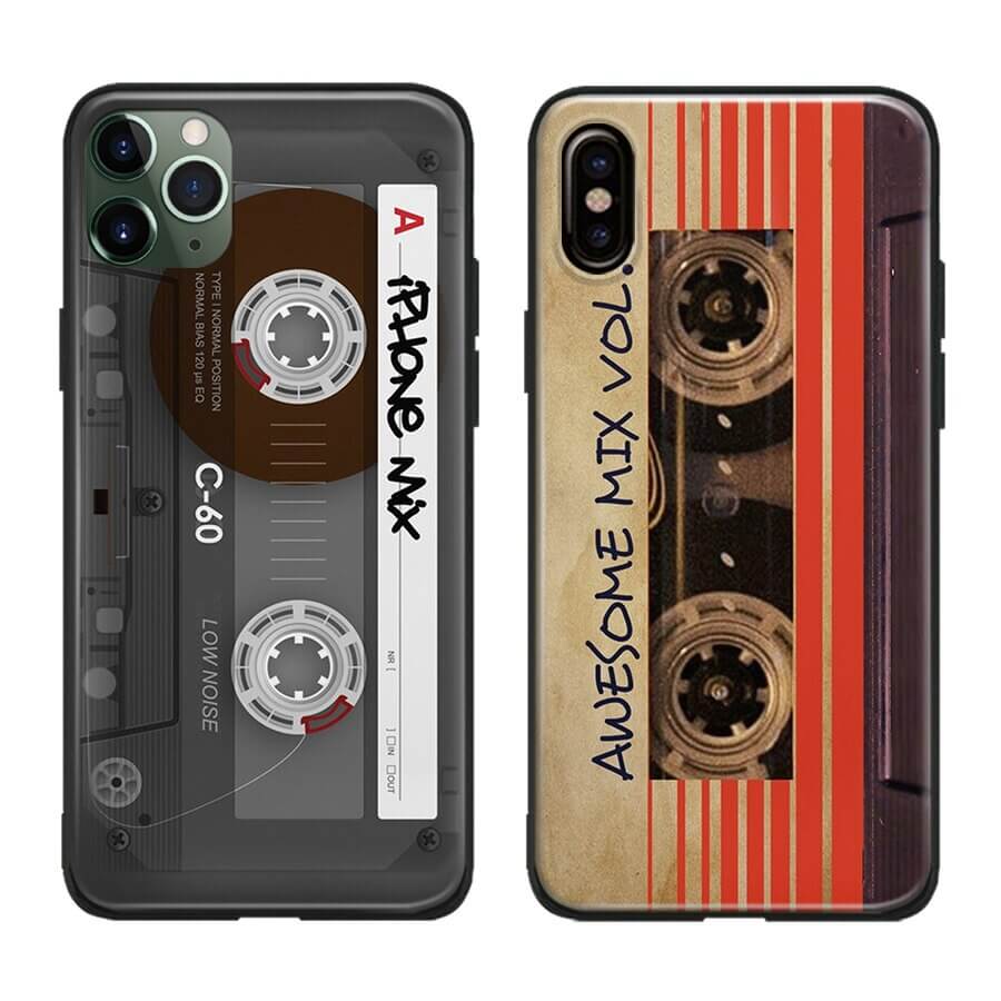 Kassettdesign telefondeksel for iPhone. Et trendy, vintage tilbehør som beskytter mobilen din.