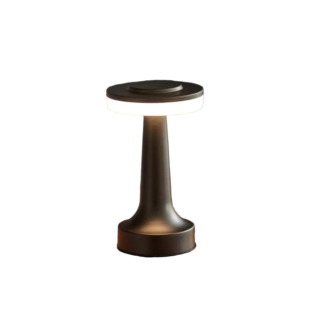 Retro oppladbar bordlampe. Trådløs LED stemningslys, dimbar. Perfekt for stue eller soverom.