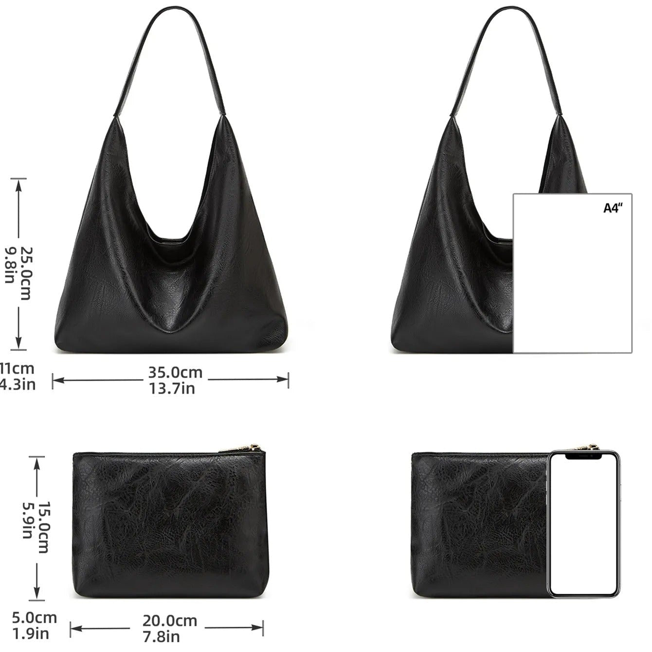 Trendy retro skulderveske for kvinner, vintage-inspirert mote for elegant tilbehør.