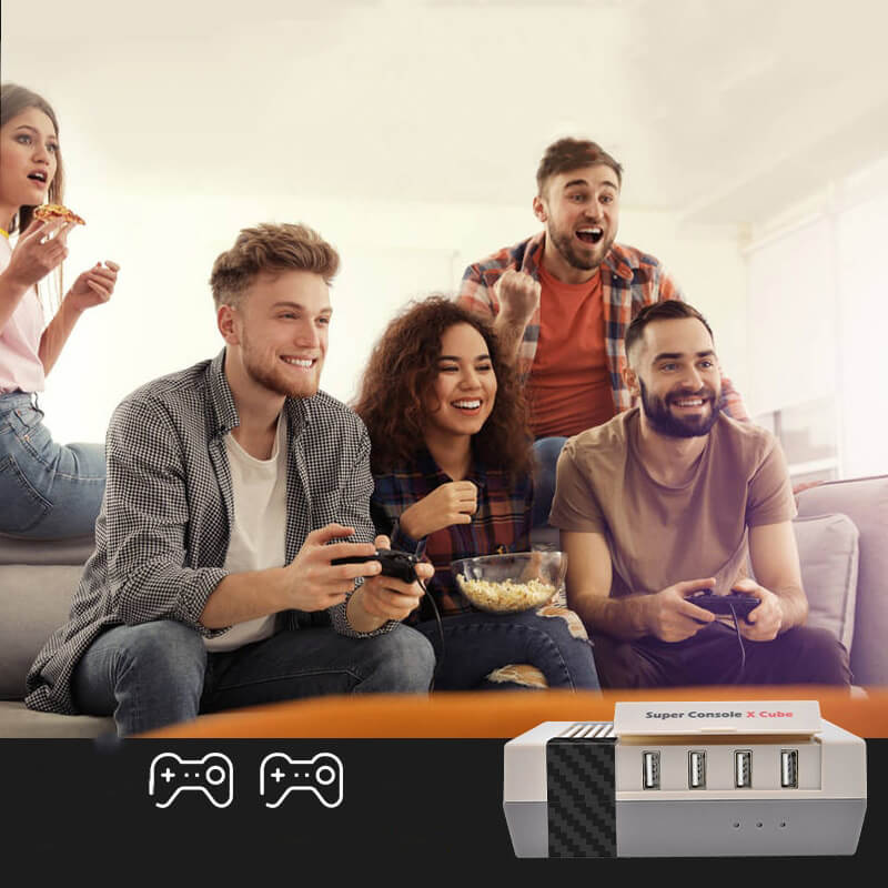 Gave: Komplett retro spillkonsoll med videospill, perfekt for barn og nostalgisk underholdning.