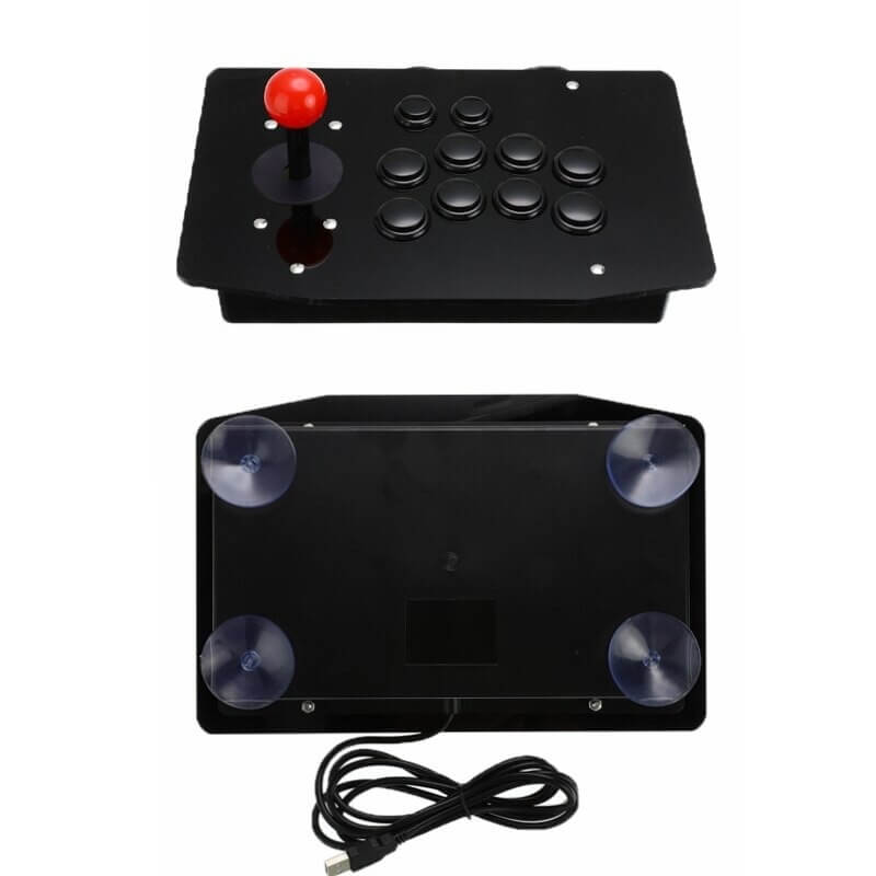 Autentisk arkade spillkontroller for PC. USB-tilkoblet joystick for klassiske kampespill.