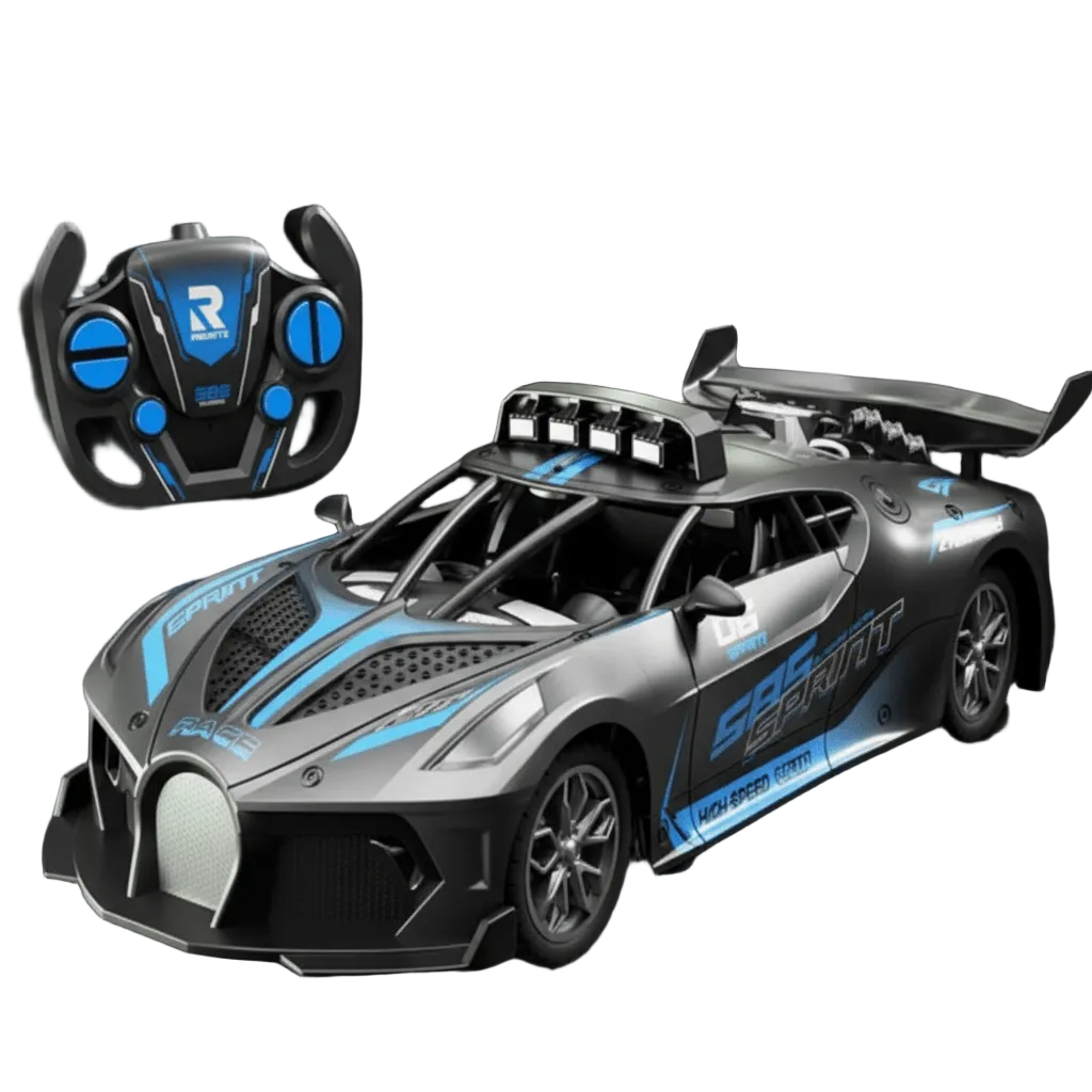 Robust RC driftbil 1:18 for barn, ideell nybegynner lekebil for spennende inne- og utelek.