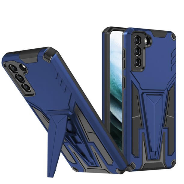 Robust telefondeksel for Samsung Galaxy A-serien med integrert stativ. Gir maksimal beskyttelse.