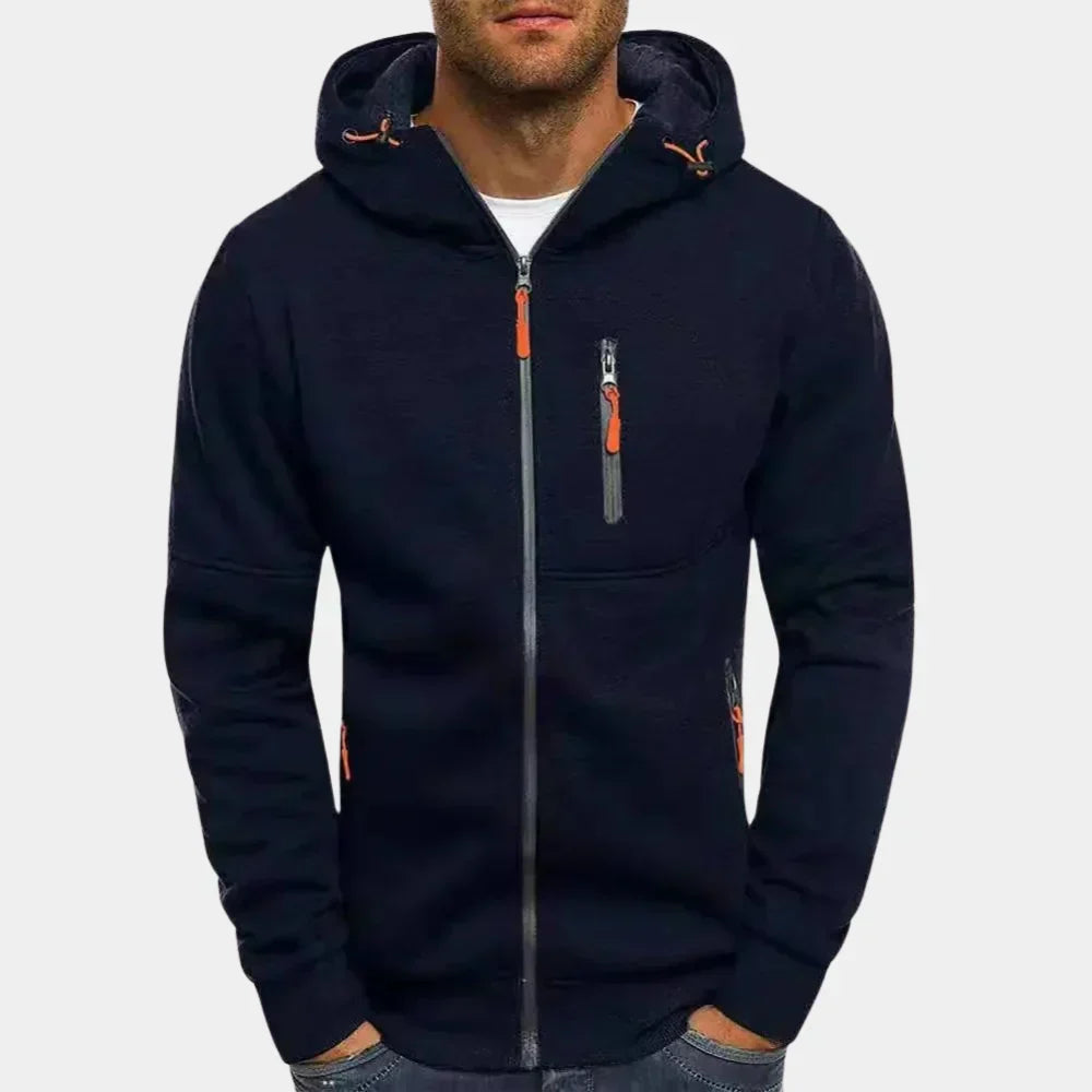 Robust og varm herrejakke i polyester for høst og vinter. Stilfull urban fritidsjakke med god holdbarhet.