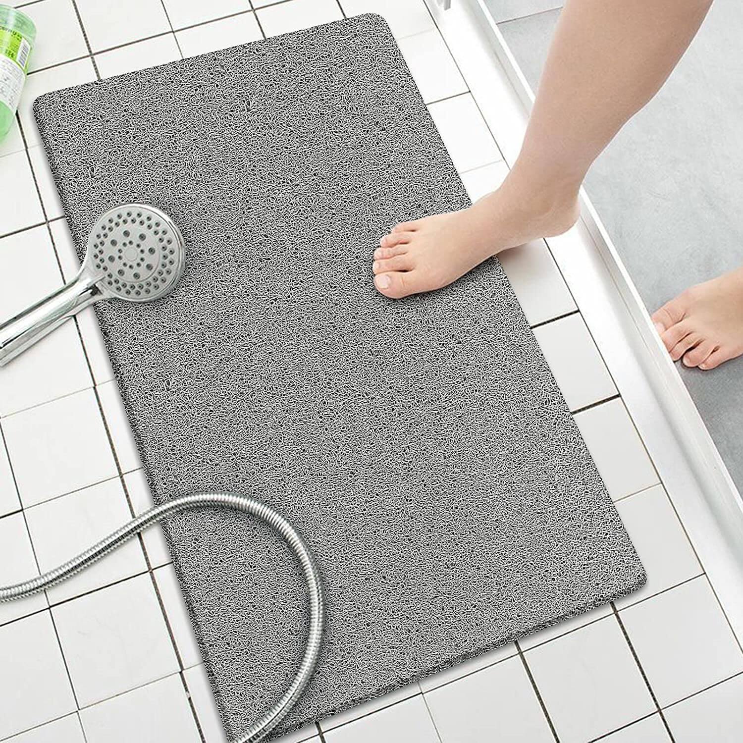 Anti-skli dusjmatte av naturfiber, øker sikkerheten på badet