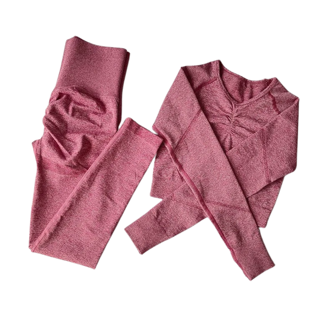 Elegant sømløst yogasett for kvinner, ideelt aktivklær for yoga, pilates og generell fitness med stil.