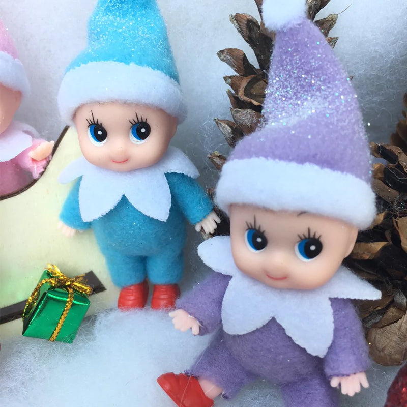 Samleobjekt julebabyalv, en nydelig og festlig juleaksent i hjemmet.