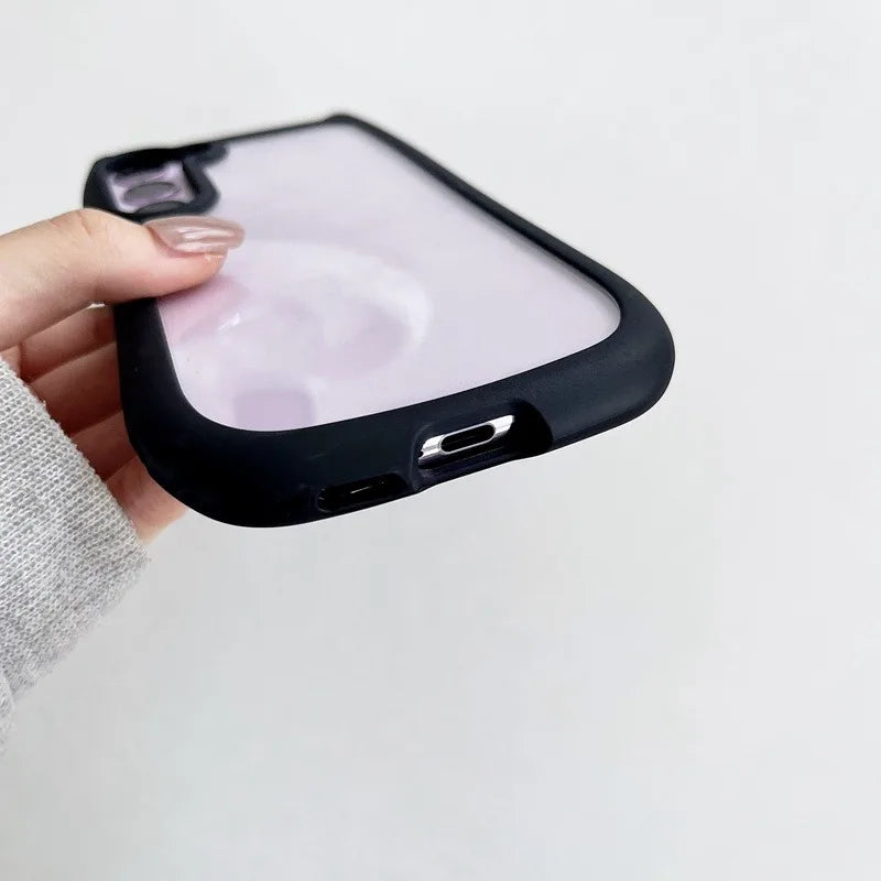 Søtt Samsung deksel med unikt 3D dyremotiv og kattører. Gjennomsiktig og beskyttende mobilcover.