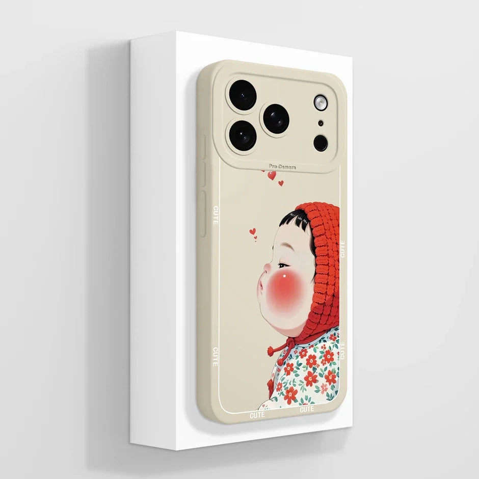 Slankt iPhone 17 tegneserie deksel i TPU. Støtsikker, ripebeskyttelse og fargerik stil.