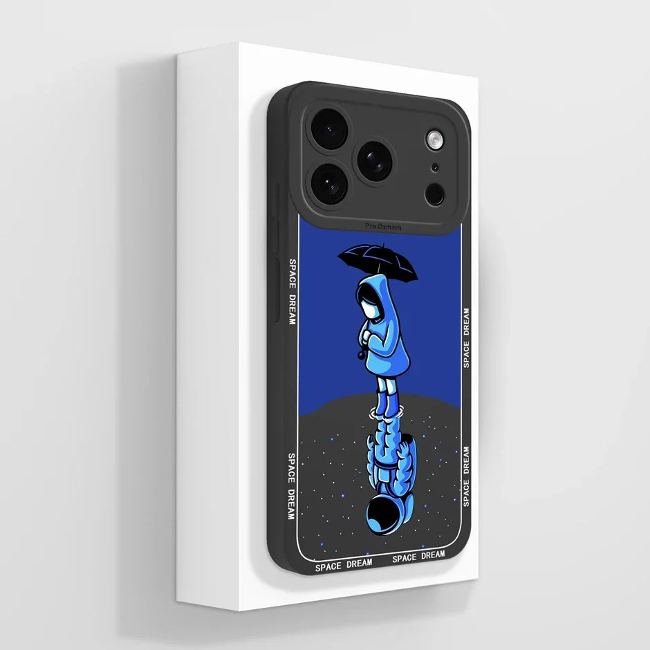 Leken beskyttelse med søtt tegneserie deksel for iPhone 17. TPU, trådløs lading og god ripebeskyttelse.