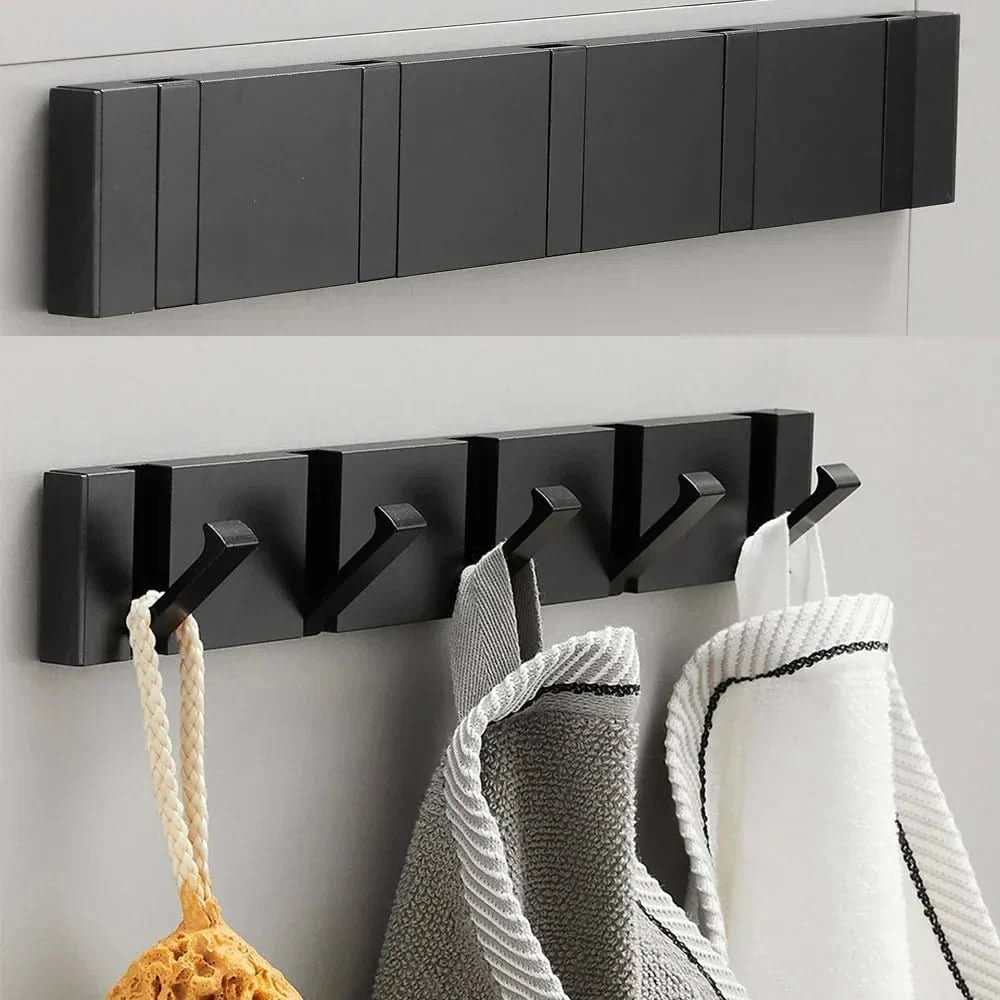 Minimalistisk veggkrok, sammenleggbar for gang/bad, ideell som kleskrok og håndklekrok, hjemmeorganisering.