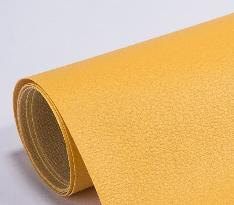 Stor lapp i PU-skinn for DIY-reparasjon av sofa, bilseter og andre skinnflater.