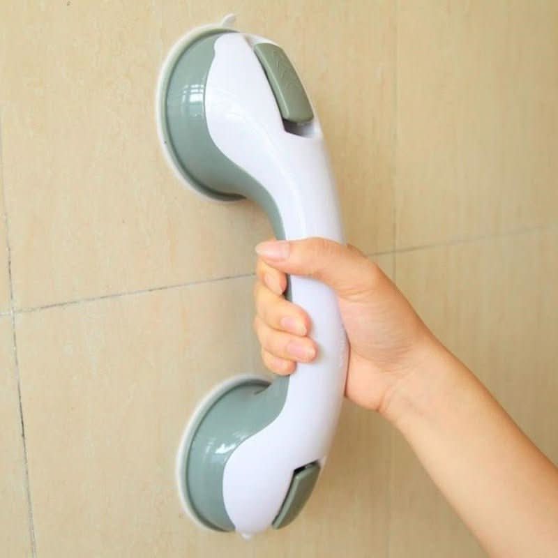 Ergonomisk håndtak med sugekopper til bruk ved badekar, dusj eller toalett for ekstra sikkerhet.