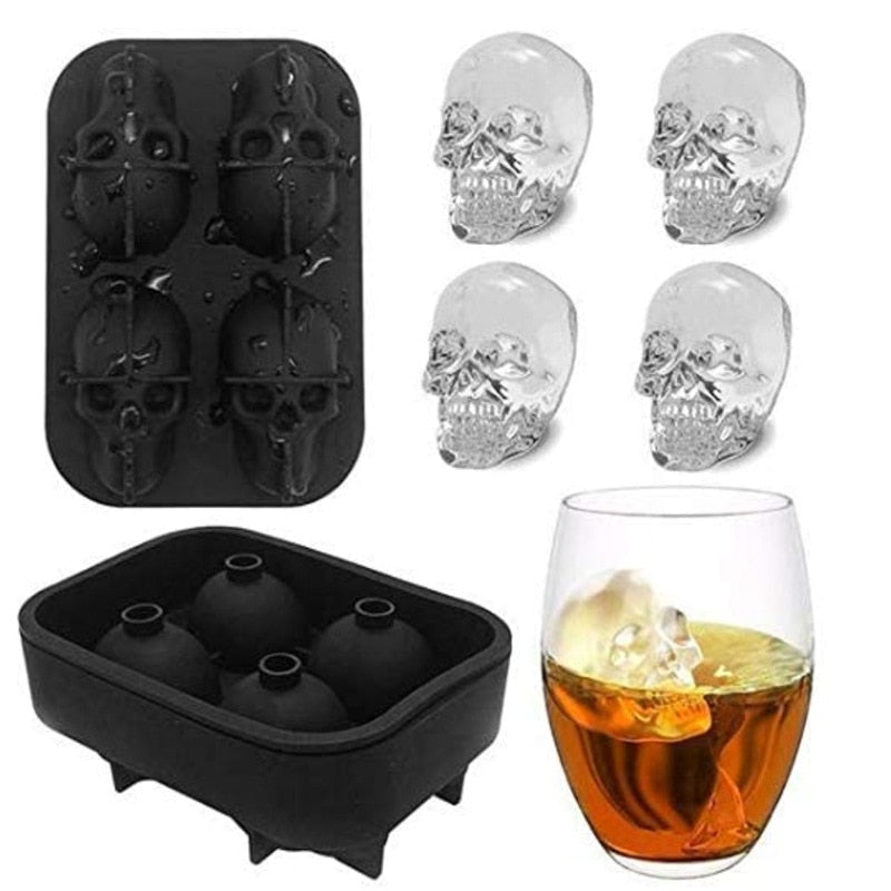 Silikon hodeskalle isform for unike drinker. Perfekt whiskyis og cocktailis for feststemning.