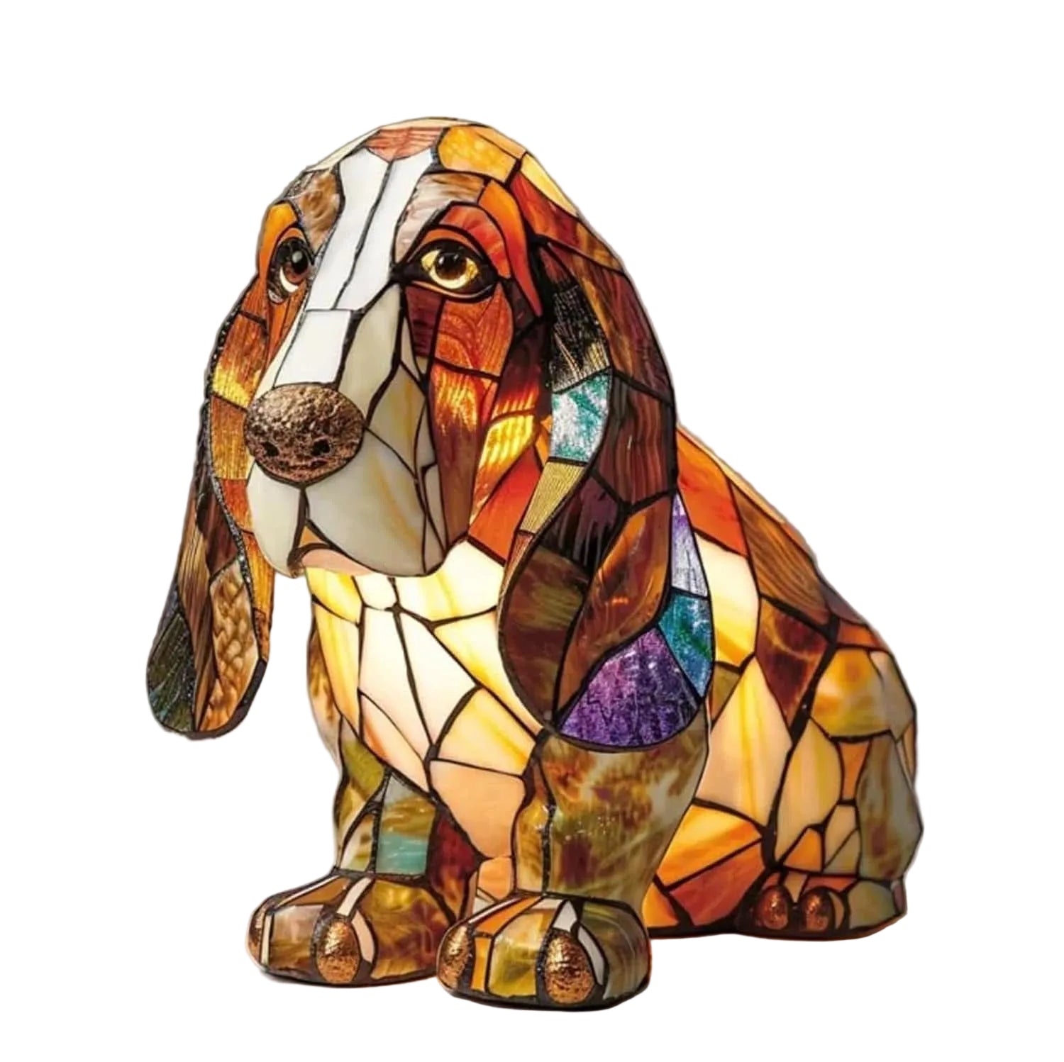 Sjarmerende LED nattlampe i hundedesign, 15 cm USB-bordlampe for koselig interiør.