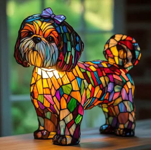 Gaveidé: 15 cm LED-hundelampe, USB, perfekt for dyreelskere og barnefamilier.