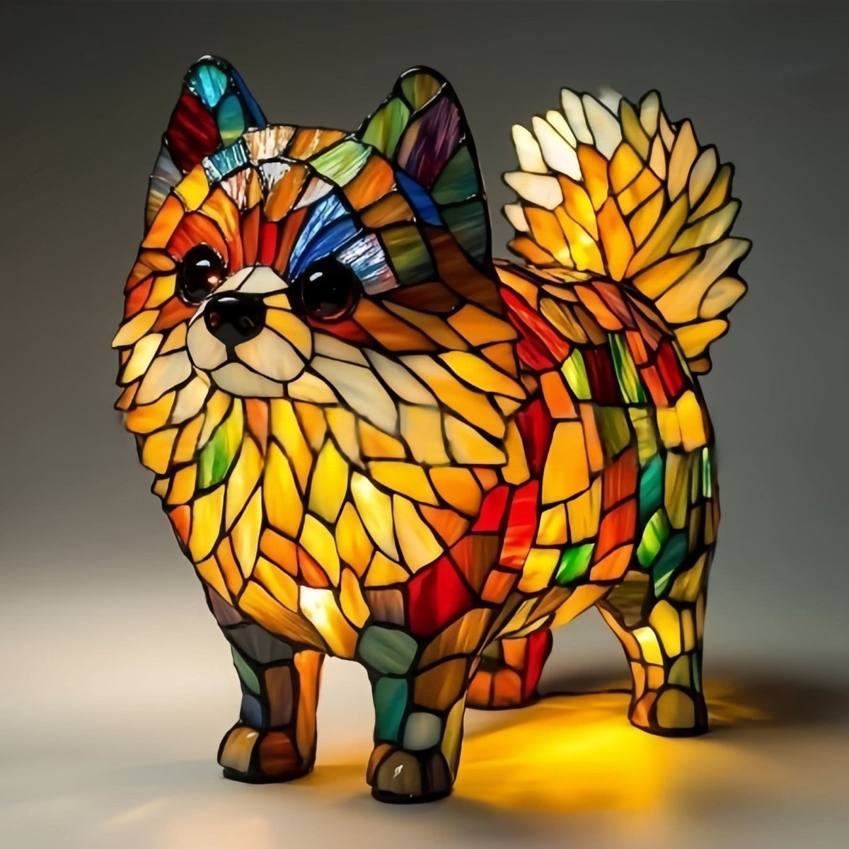 Praktisk LED-dyrelampe, 15 cm, USB, formet som en hund, perfekt dekorativ.