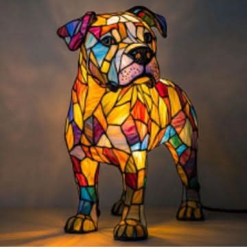 Praktisk USB-bordlampe, 15 cm, med sjarmerende hundedesign for alle hjem.
