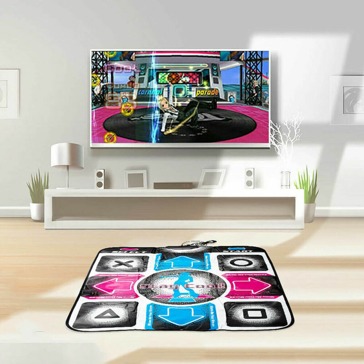 Interaktiv dansematte for PC, perfekt for familieunderholdning, mosjon og aktivt dansespill hjemme.