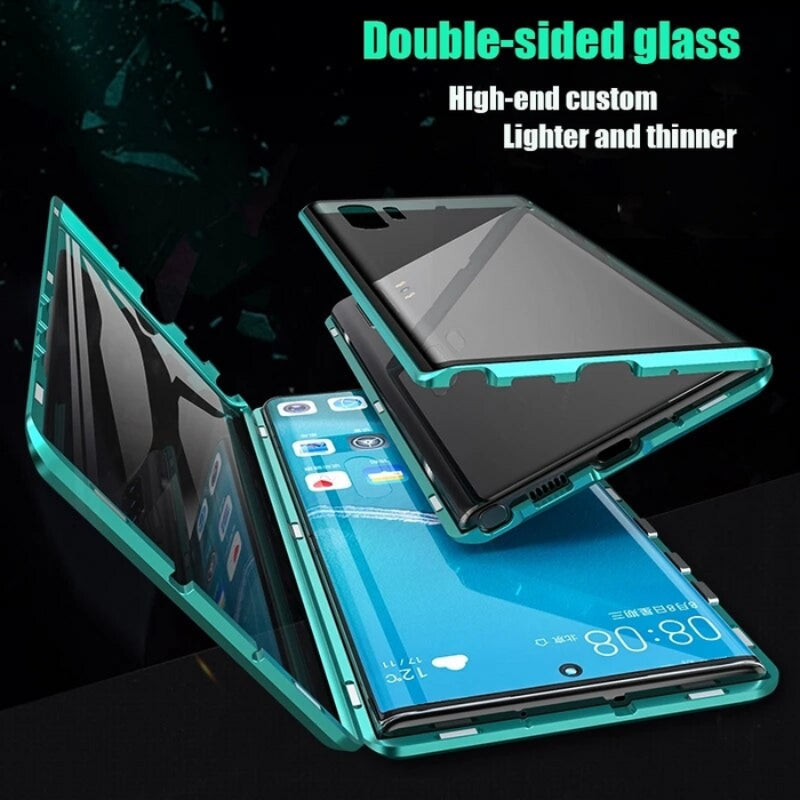 Full kroppsbeskyttelse med magnetisk telefondeksel. Herdet glass sikrer din mobil, med slank og støtsikker design.
