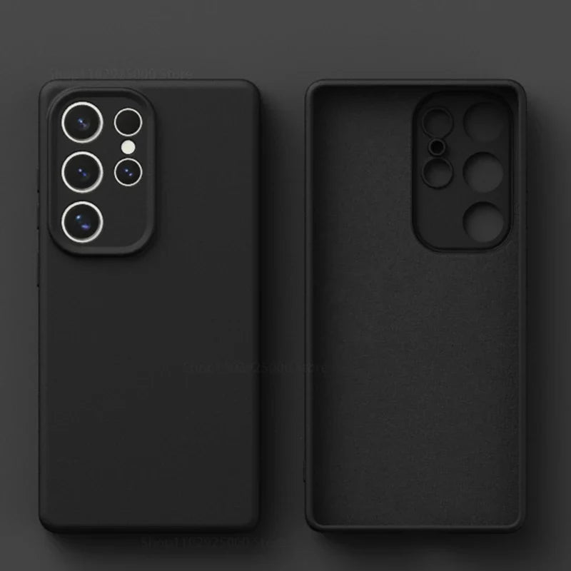 Minimalistisk mobildeksel Samsung Galaxy S23 Ultra. Slank design i grått med støtsikker beskyttelse.