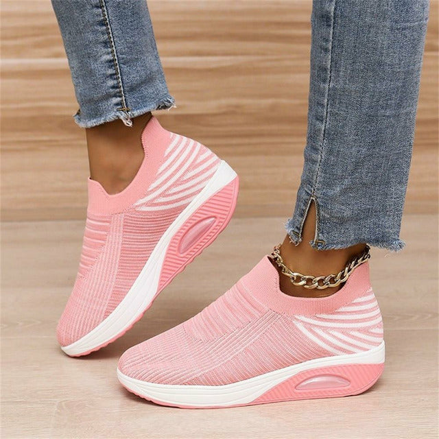 Komfortable slip-in sneakers for kvinner med luftpute, støttende såle og lettvektsdesign for daglig bruk.