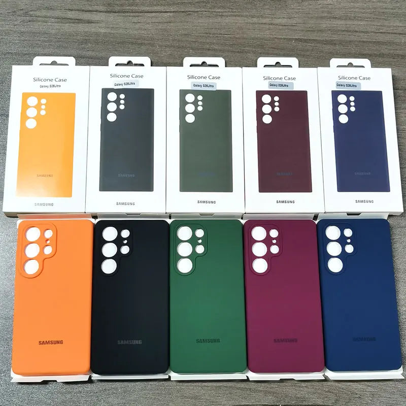 Fargerikt silikon deksel for Samsung Galaxy S22 S23 S24 S25 Plus. Myk, slitesterk telefonbeskyttelse.