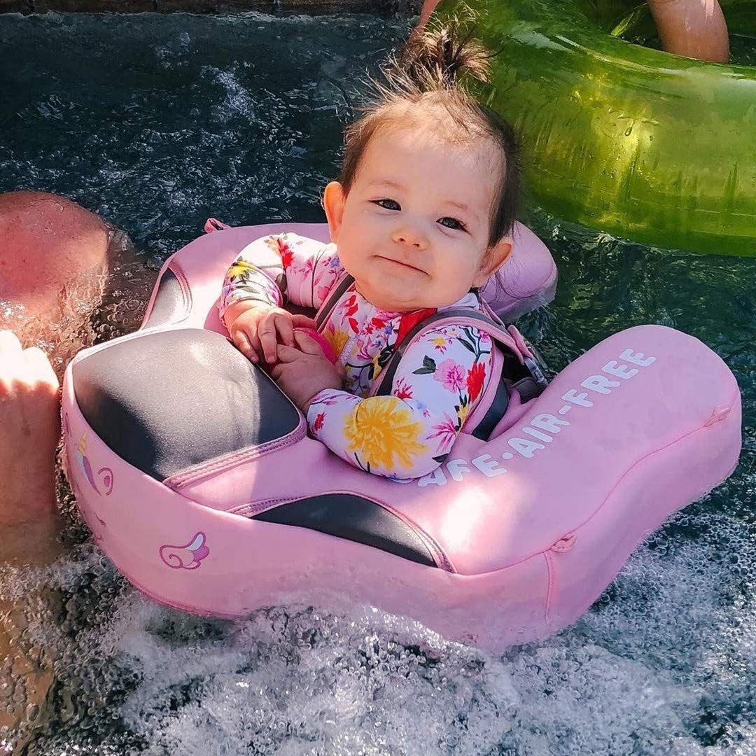 Kompakt og lett baby svømmetrener, perfekt for reise, sommer og sikker vannlek for barn.