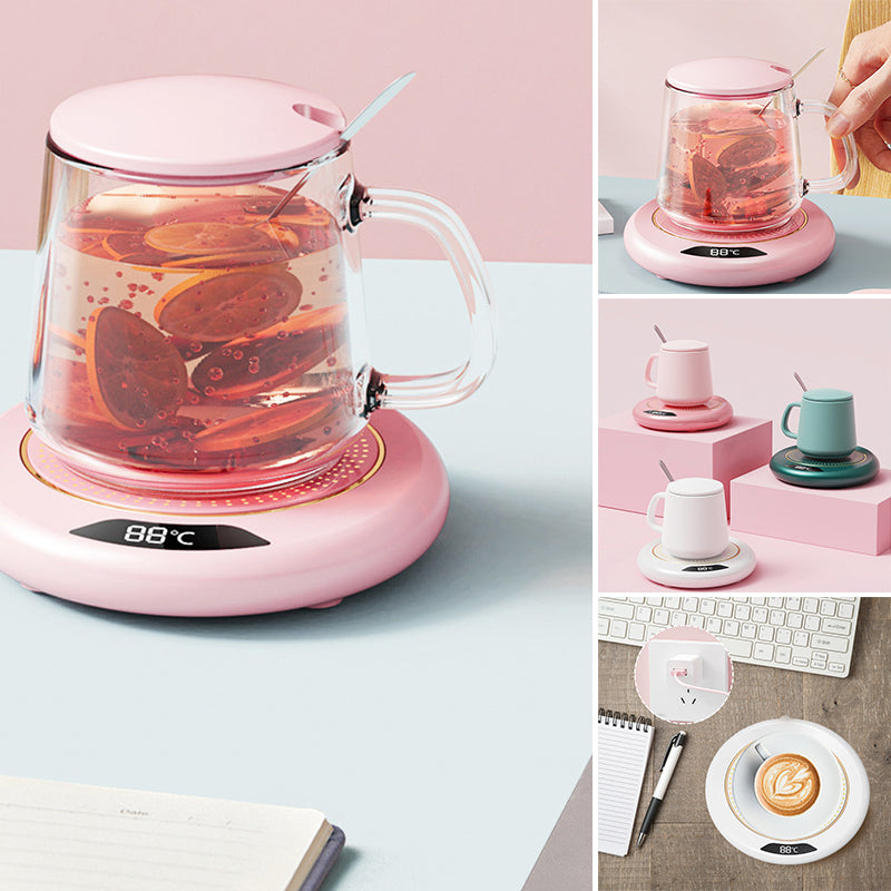 Smart drikkevarmer med temperaturkontroll for kaffe/te. Holder drikken varm.