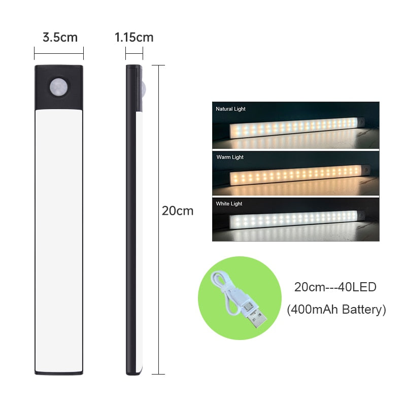 Elegant ganglys med automatisk sensor. Moderne LED-belysning for trygg ferdsel i gangen om natten.