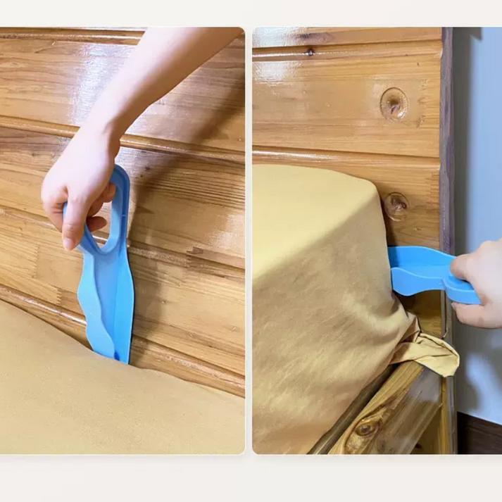 Ergonomisk utformet verktøy for effektivt sengetøybytte uten tunge løft. Perfekt for soverommet.