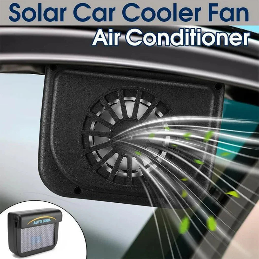 Solardrevet bilventilator for vindu, kjøler bilen effektivt. Miljøvennlig bilvifte reduserer varme i kjøretøy.