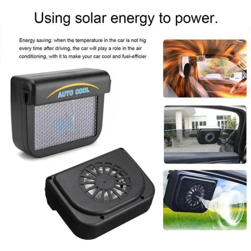 Bærekraftig solardrevet bilventilator for vindu. Optimal bilkjøling og varmreduksjon med miljøvennlig vifte.