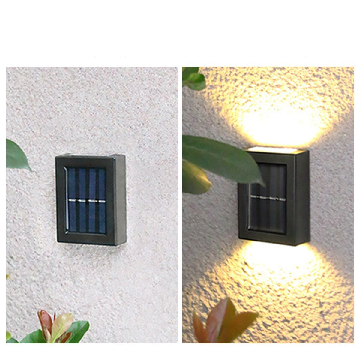 Solcelledrevet vegglampe i aluminium. Holdbar og vanntett LED-belysning for all utendørs bruk.