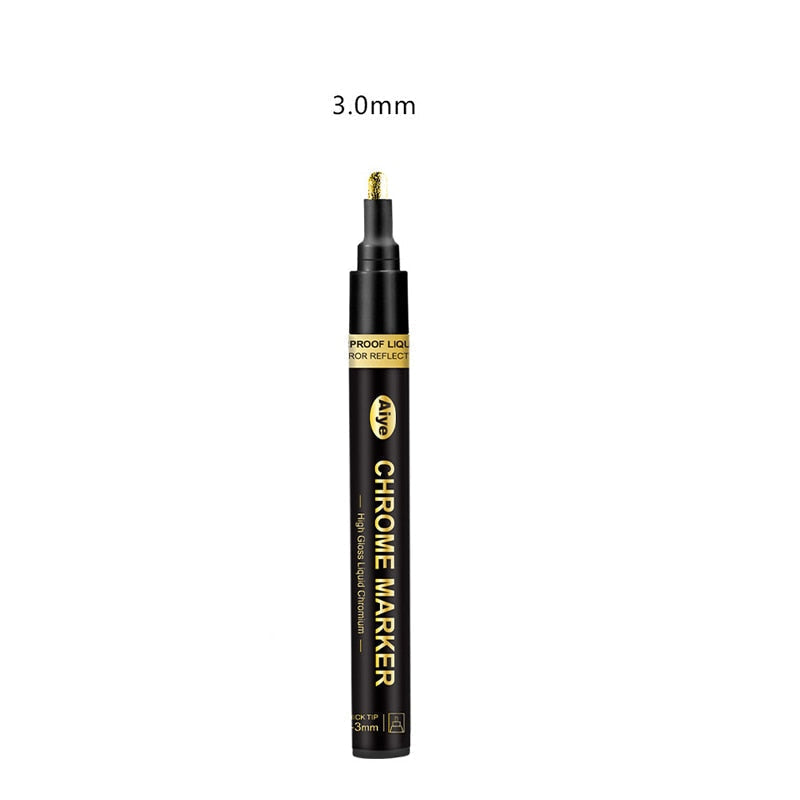 Chromemarkør med speilfinish, det ultimate malerutstyret for metallisk glans.
