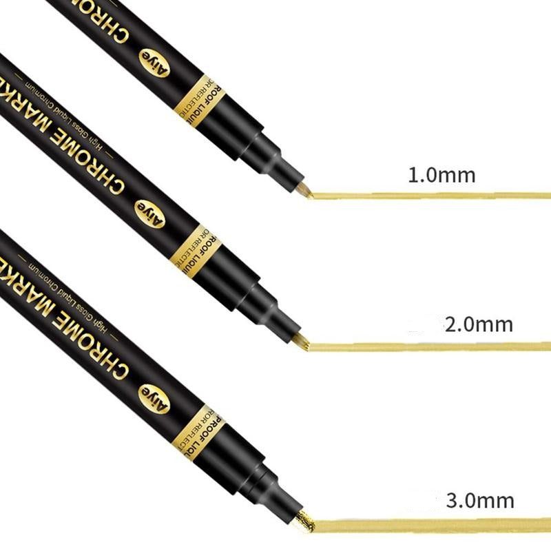 Permanent speilmarkør, perfekt for kreative tegninger og dekorasjon på ulike overflater.