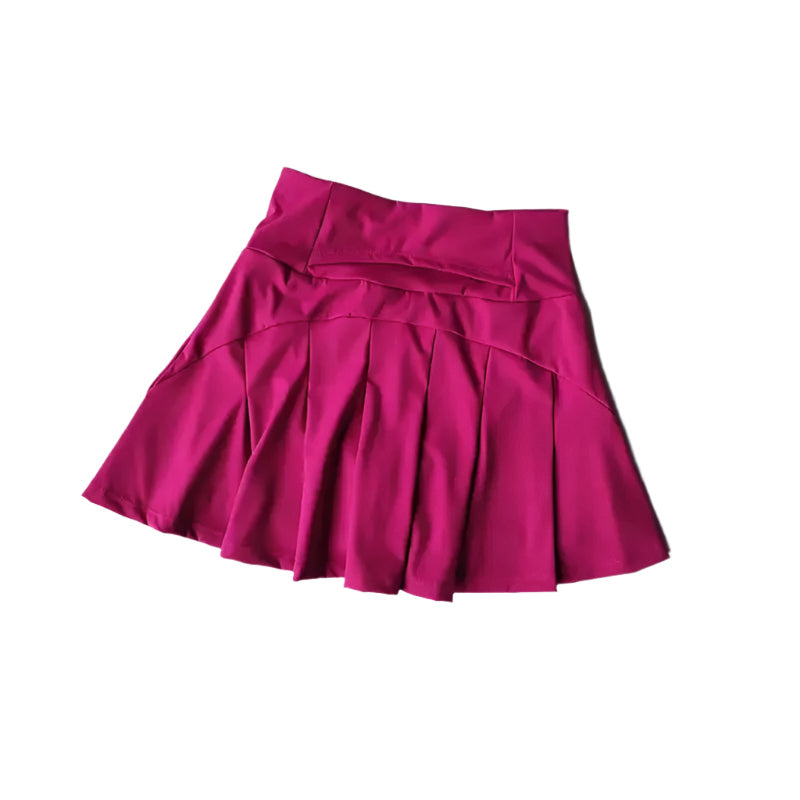 Kvinner sporty tennis skjørtshorts med høy midje. Pustende aktivklær for golf, trening og sportslige aktiviteter.